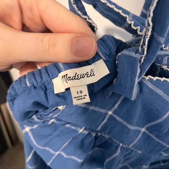 Embroidered Cicely Tiered Midi Dress in Plaid size 10 - Picture 6 of 6